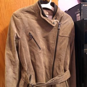 Coach moto jacket suede XS